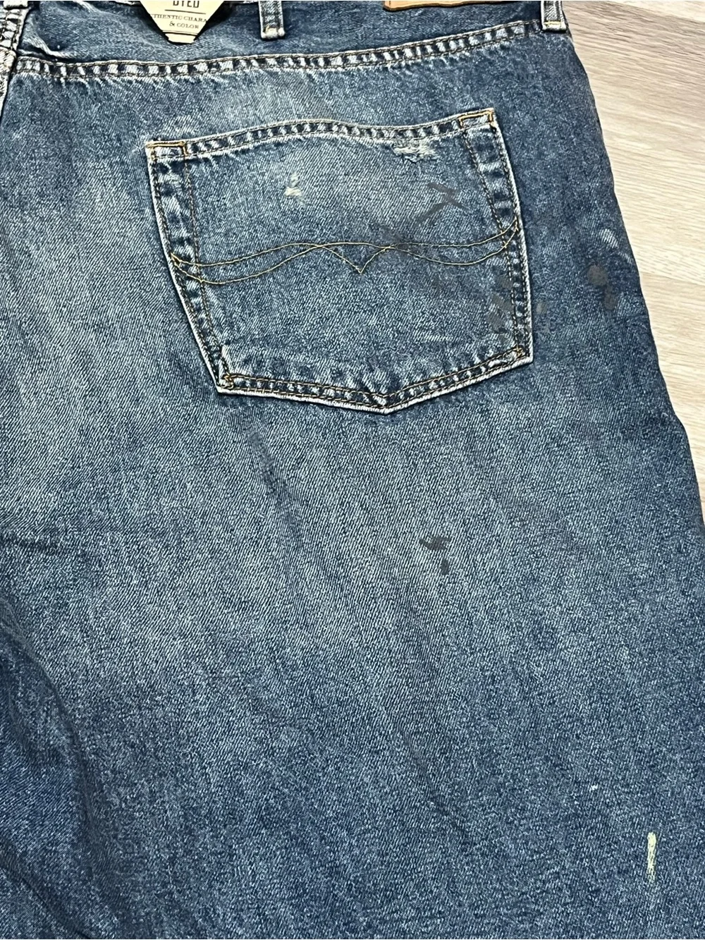 Polo Ralph Lauren Hampton Relaxed Straight Denim Shorts Blue Authentic Mens 46B